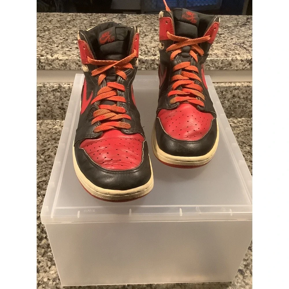1985 OG Air Jordan 1 Bred Size 10.5 Black/Red Original Vintage MJ Bulls